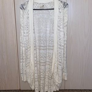 White cardigan